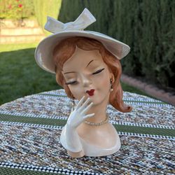 Vintage Lady Head Vase For Sale