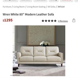 Leather Couch (Brand New with Receipt)