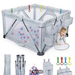 Baby Playpen: Foldable Playpen for Babies and Toddlers Large Play Pen Portable Playpen Fence Indoor