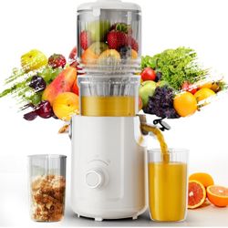 Brandnew Cold Press Juicer, Juicer Machines Vegetable and Fruit with 5.3" Large Feed Chute, Electric Juicers of Pulp Seperation with 99% High Juice Yi