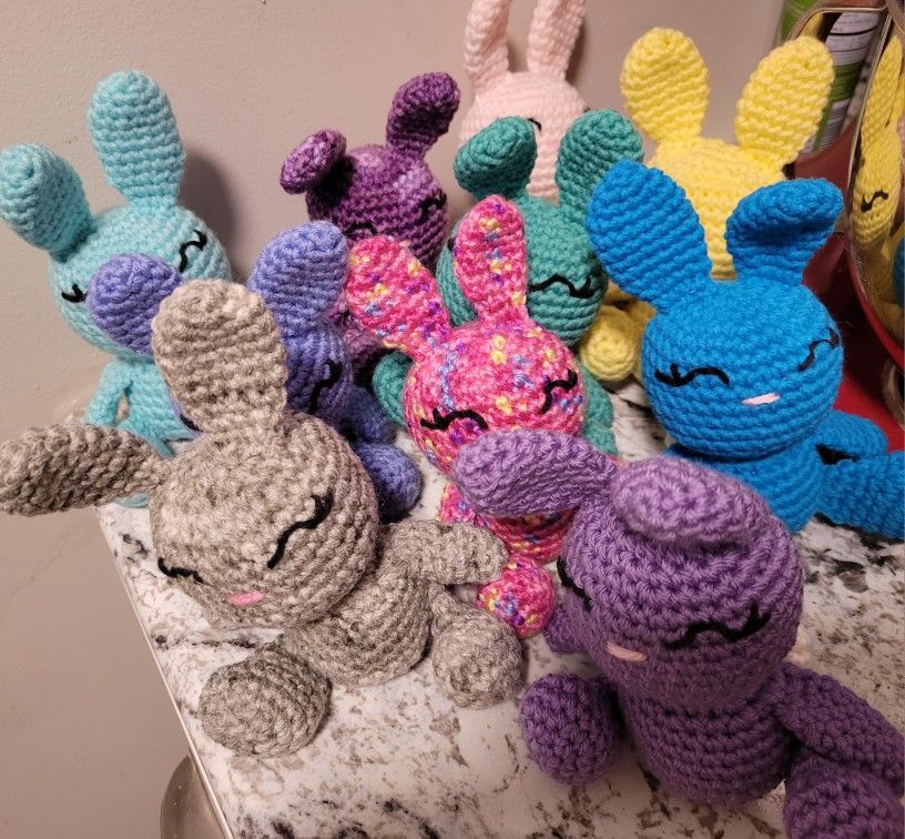 Hand Crocheted Bunnies. $5 Each