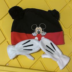 Disney Toddlers Mickey Mouse Beanie And Glove