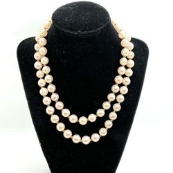 Vintage Japanese Champagne Pearl Necklace 3579