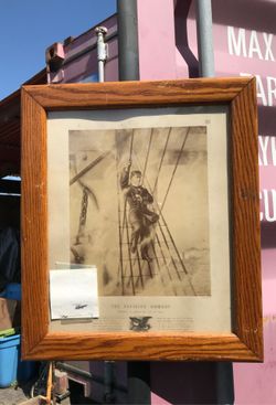 ANTIQUE SEPIA LITHO OF SEA CAPTAIN