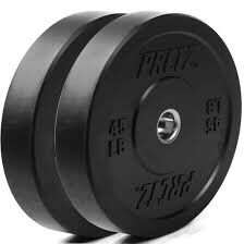 PRCTZ 45 lb Bumper Plate Weight, Fits 2" Diameter Barbell