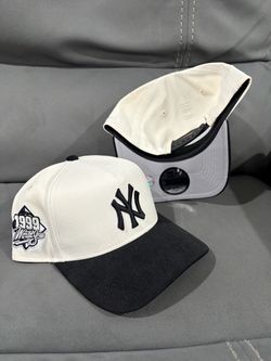 MLB new era New York Yankees off white black corduroy brim 1999 World Series patch 9forty a frame SnapBack hats