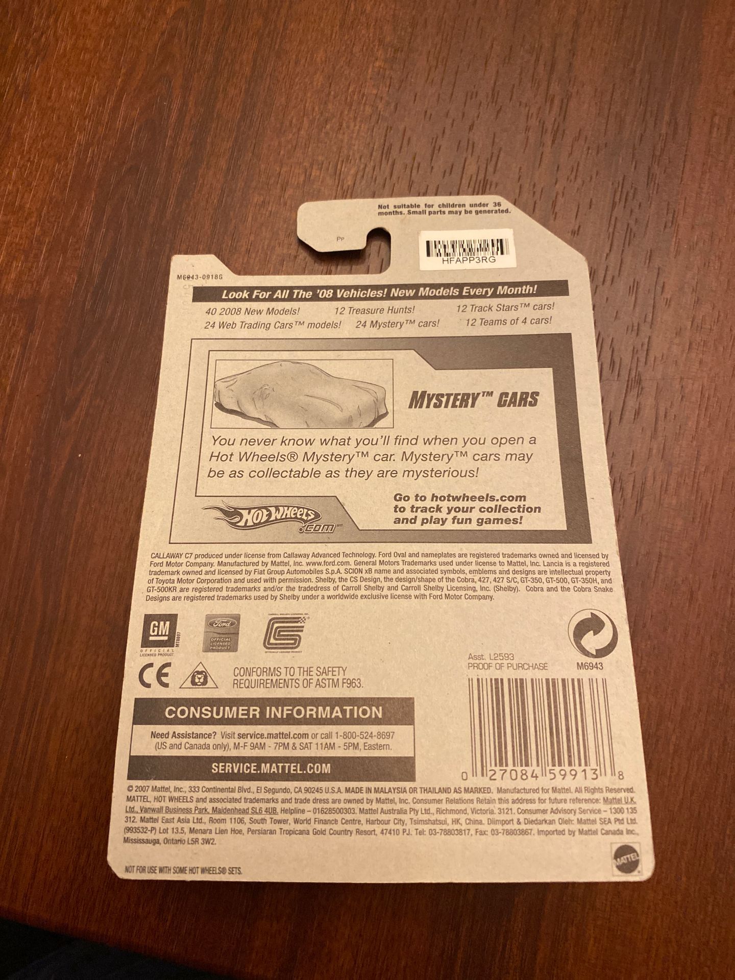 2008 mystery Hot Wheels brand new