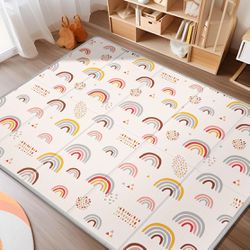 New Baby Play Mat, 79" X 71" Extra Large Play Mat, Baby Mats for Floor, Waterproof, Anti-Slip Baby Crawling Mat, Soft Foam Mat for Babies and Toddlers