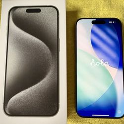 Like New, iPhone 15 Pro, Silver, 256GB, with Original Box, Accessories, case/screen protector $700