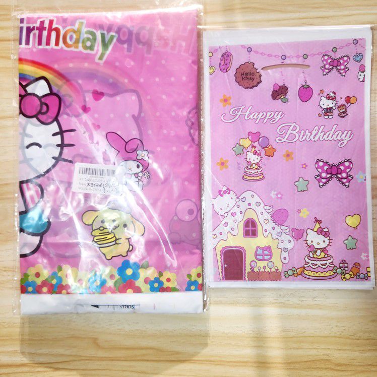Hello Kitty And Friends Table Cloths And Pinata Bags