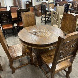 Comedor Redondo De Madera 