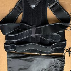 Back Brace Posture Corrector for Women and Men: 2-in-1 Posture Support with Shoulder Brace and adjustable Back Height for Spine Neck Shoulder Clavicle