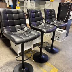 Bar Stools Set of 3, Adjustable Counter Height  $150