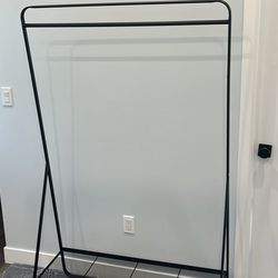 Freestanding clothing, garment rack, black metal