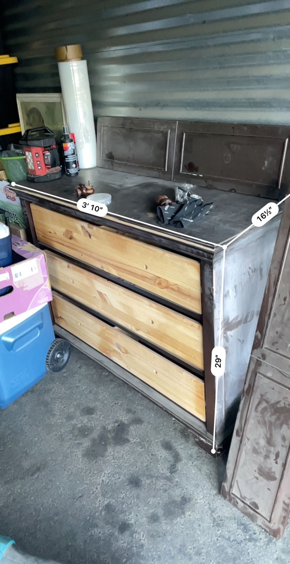 3 drawer dresser 30” tall 16” wide 
