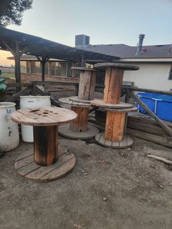 Wooden wire spools