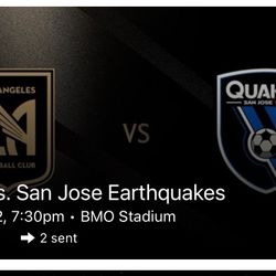 Tonight Lafc Vs San Jose Earthquakes! Pair Of Tix Located Inside Exclusive Figueroa Club!