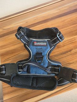 BARKBAY No Pull Dog Harness - Blue (Size Medium). Comes with second harness for free.