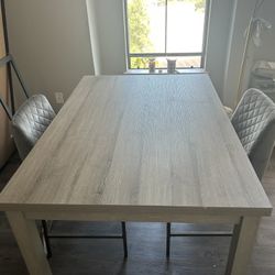 Modern Grey Kitchen High top Table & Matching Bar Stool Chairs 