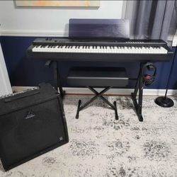 Yamaha CP4 Stage Piano w/ Pedal, Stand, Bench, Music Holder, and Amp