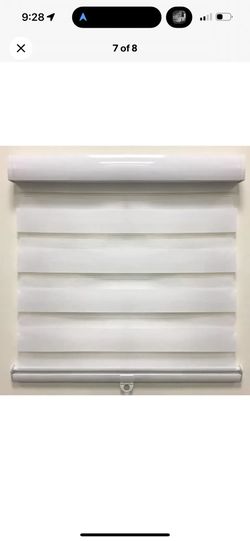 Cut-to-Size White Cordless Light Filtering Semi Sheer Roller Shades 46in x 72in