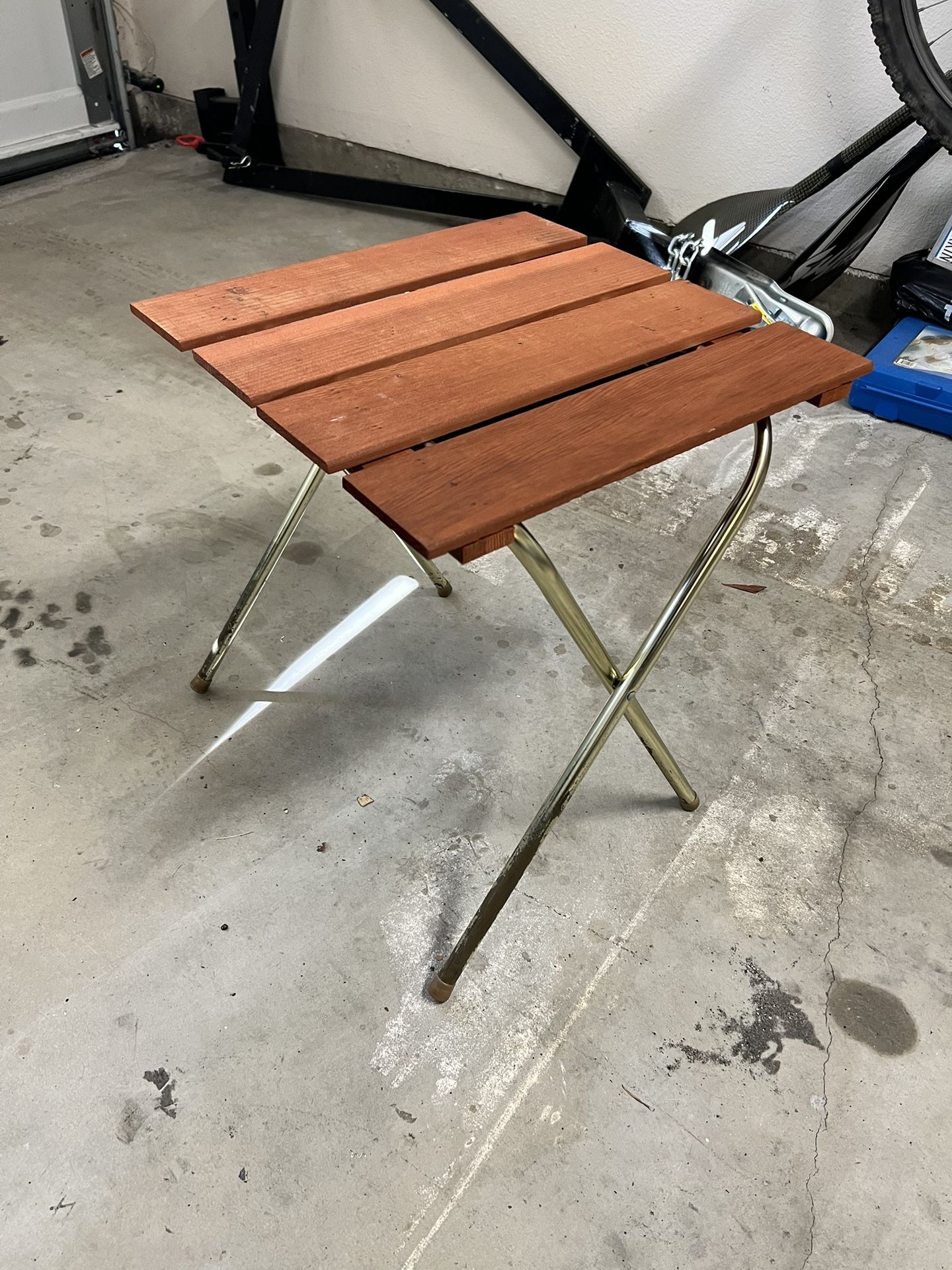 Vintage California Redwood Folding Picnic table