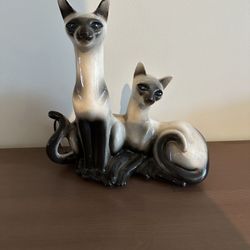 1950s Vintage Siamese Cats Table Lamp