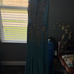 Prom Dress Blue And Sliver 