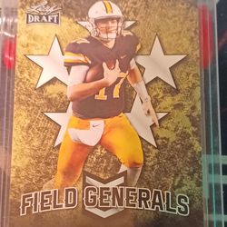 Josh Allen Rookie Leaf Draft Field General Buffalo Bills Wyoming