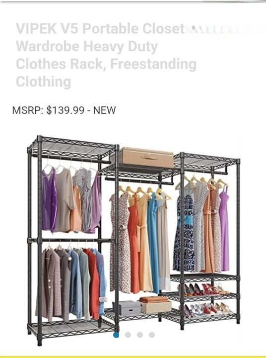 Heavy Duty Metal Wardrobe/ Closet