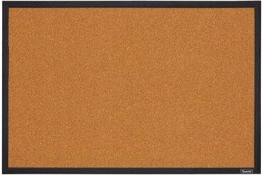 Quartet Cork Bulletin Board, Framed Corkboard, 2' x 3', Black Frame, Message Board, Vision Board (MWDB2436-BK)