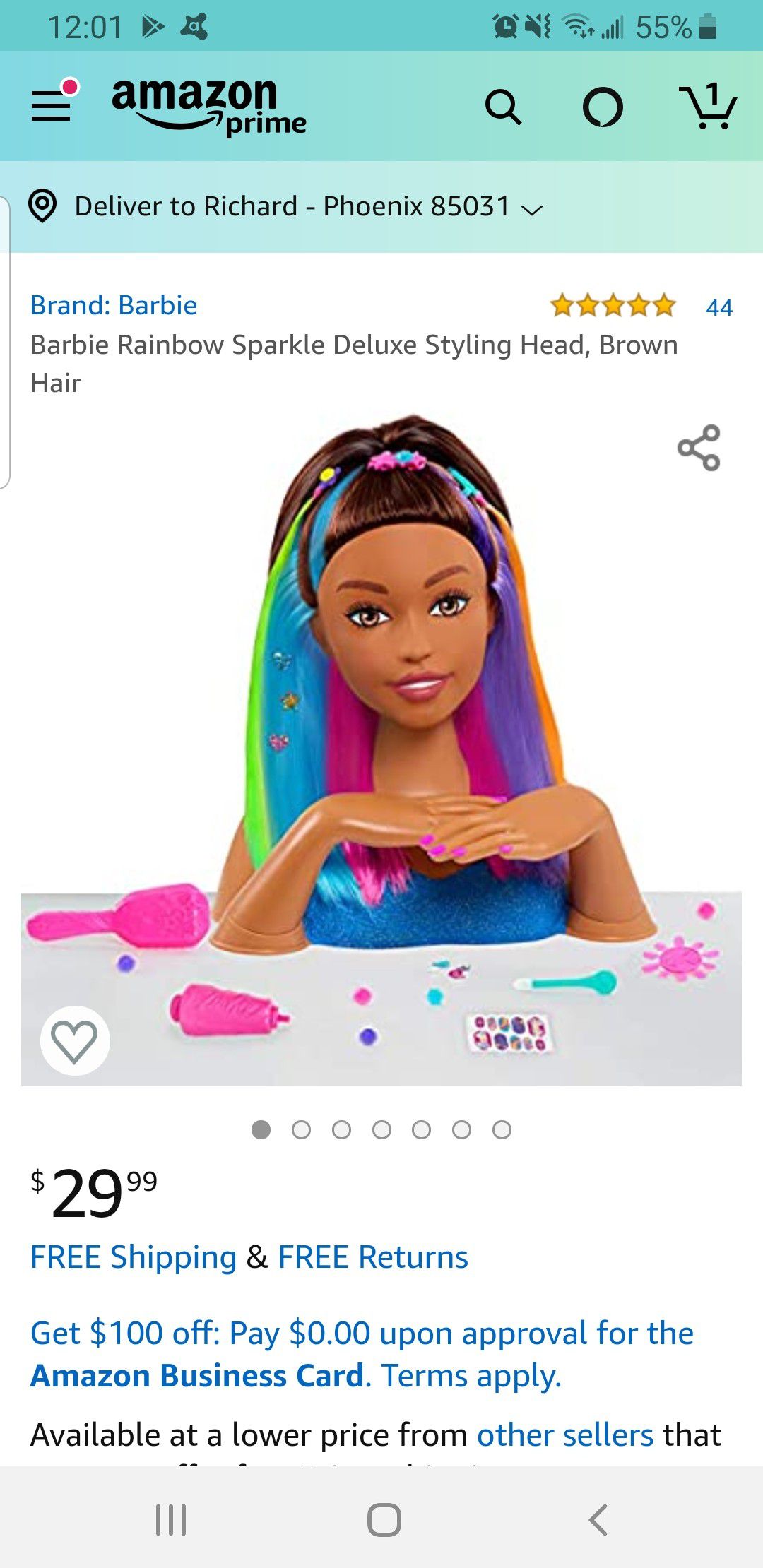 Barbie styling head