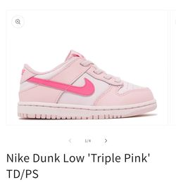 Nike Dunk Low Triple Pink Size 2