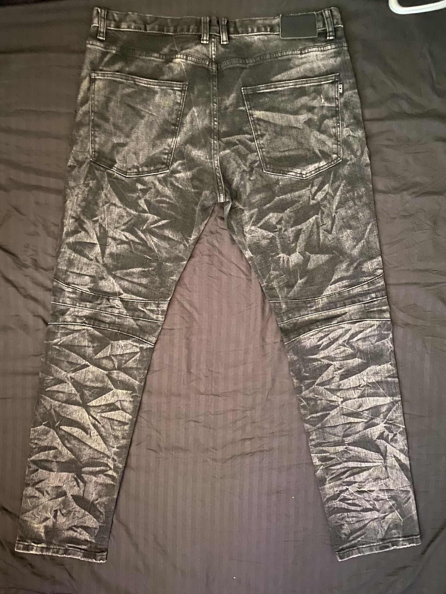 DOPE Denim Jeans Black Grey Size 38