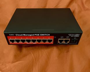 STEAMEMO PoE+ Switch, 8 Port Managed PoE Ethernet Switch(8 POE Ports +2 Uplink)