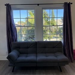 Dark Gray Futon Sofa Bed – Great Condition