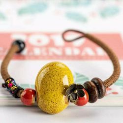 NEW yellow daisy bracelet