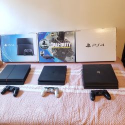 They not regular PS4. Jailbreak Hackable 9.0 2016 PS4 500GB $240. 2018 PS4 slim 1,000GB $280! 9.60.. $320! 10.60 software. Each with box, cables & 1 C
