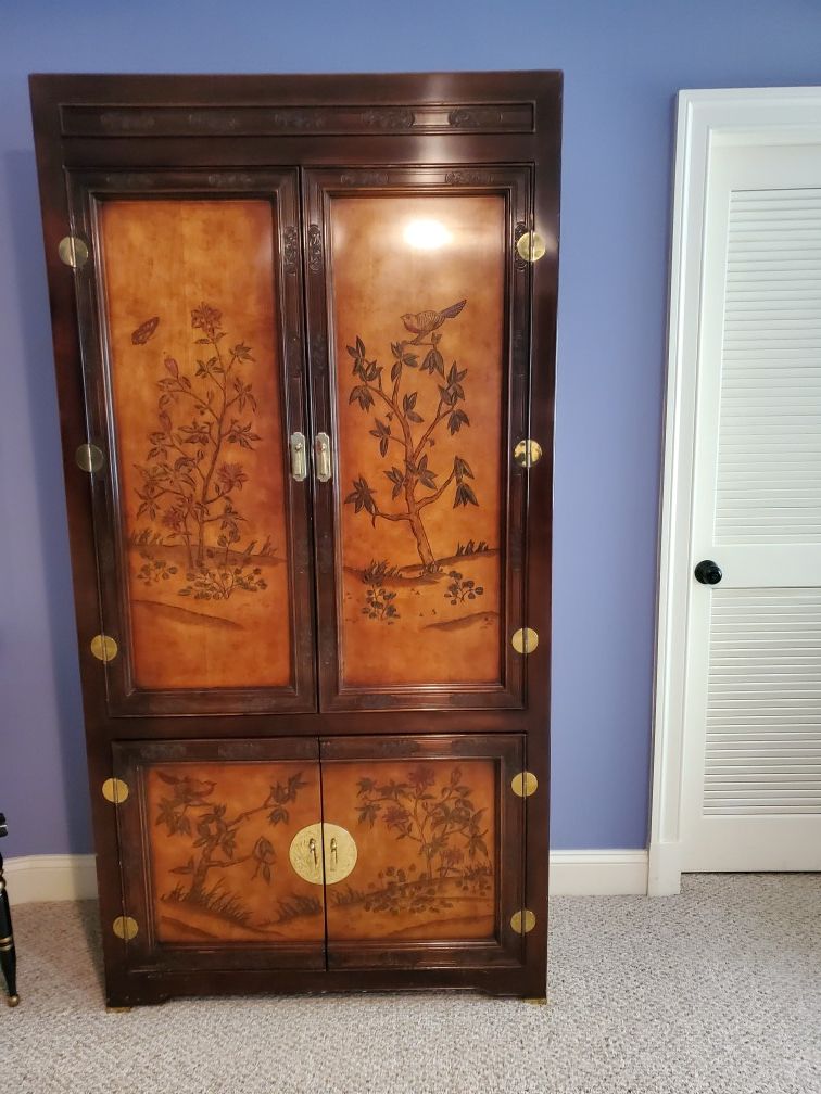 Armoire- solid wood with oriental theme