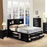 New 4 Piece Bedroom Set With Drawers / Bookshelves.  Black Or Grey.  Free Delivery!