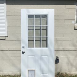 Exterior Door White W/ Hardware 36x80
