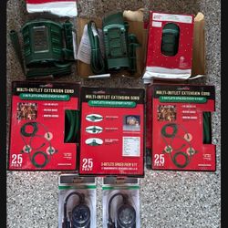  Christmas ELECTRICAL CORDS/ Outlets/ Timers for yard Deco