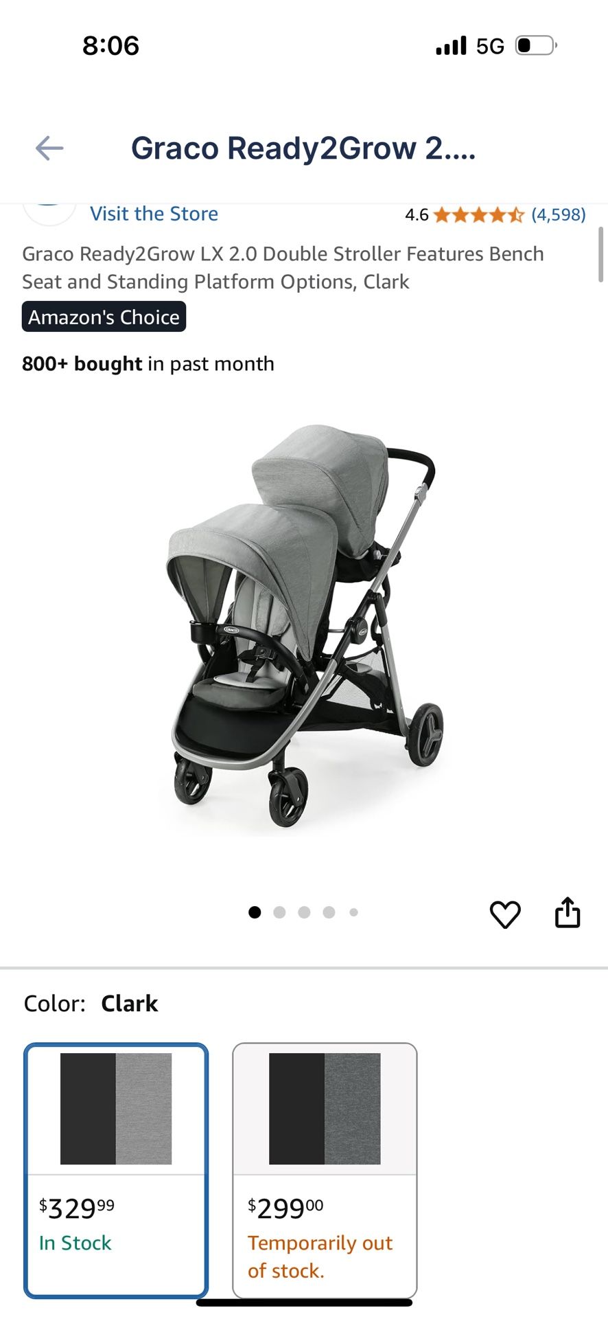 Graco Ready to Grow Rafa 2.0 Double stroller.