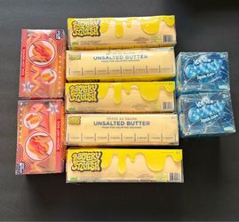 Authentic Butter, ice gummy , hot dog squishy squishies
