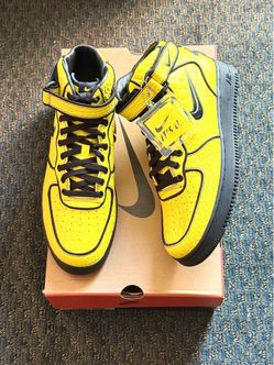 Nike Air Force 1 Mid “Lil Yatchy Concrete Boys Opti Yellow” (Signed Pair)