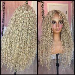 Human Hair Blended Lace Front Wig 