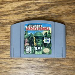 Army Men Sarge’s Heroes cartridge for Nintendo 64 n64 video game console system cart sarges sarge hero