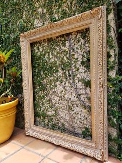 Gorgeous 50" x 40" Vintage Ornate Wood Frame