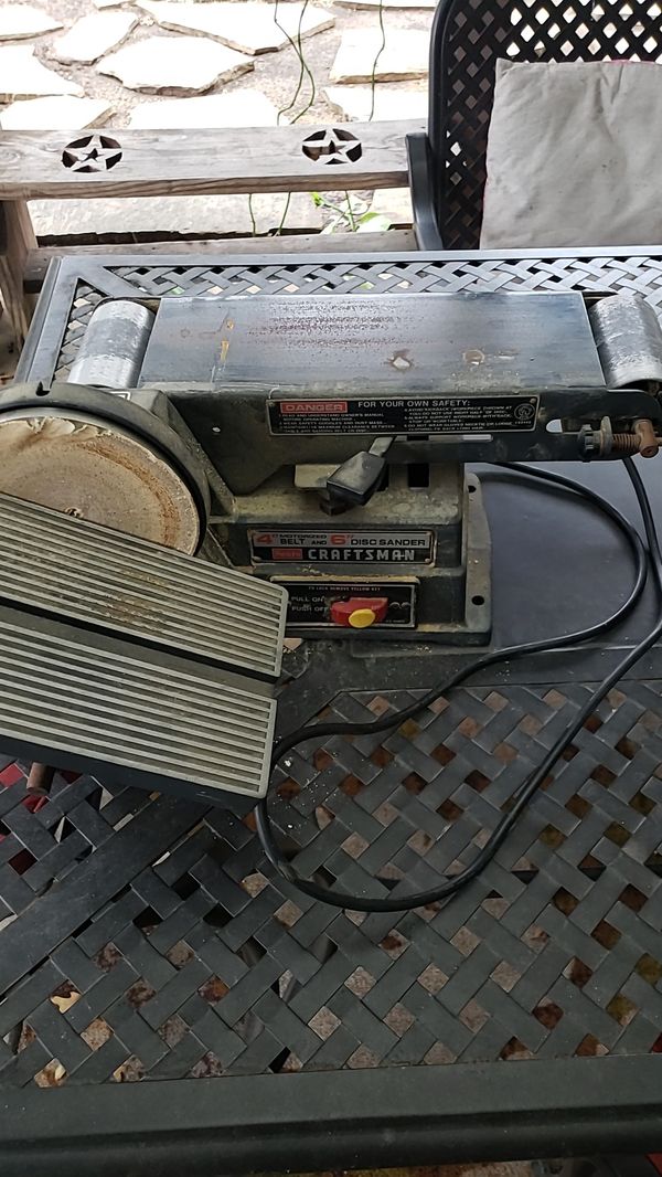 Craftsman 4inch belt and 6inch disc sander. Old school classic. Still work like a champ for