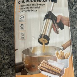 Churros maker or piping icing on cupcakes, making puffs, or filling pastries